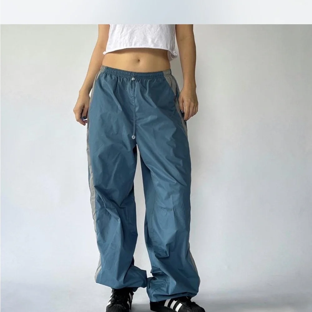 Blue Track Pants with Stripes - Picture 2 of 3